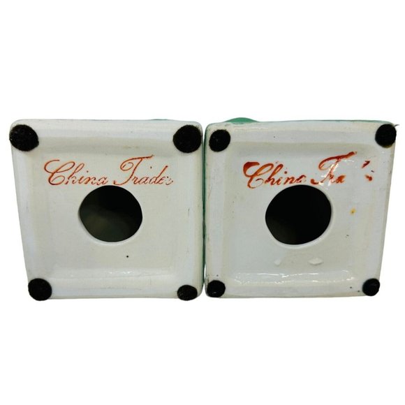 China Trader Tapered Candle Holders Ceramic Blue Plums Pattern 9" Set Of Two - Picture 6 of 7